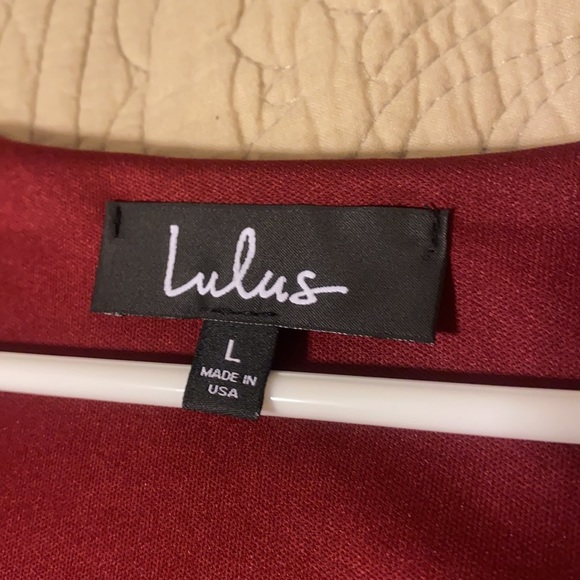 Open Shoulder/arm Deep Red Dress - Picture 2 of 3